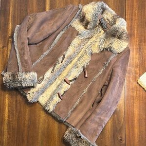 Men's Brown Shearling Jacket